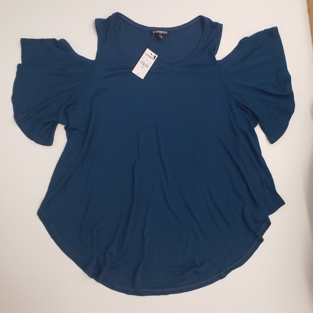NWT Express Cold Shoulder Blouse - Picture 1 of 2